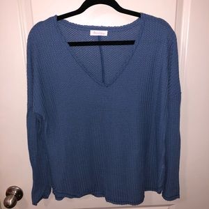 Blues & Greys V-Neck long sleeve shirt